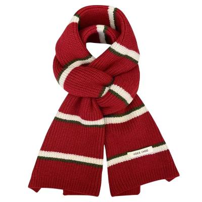 China Long New Women's Winter INS Plain Shawl Scarf Warm Knitted Wool-acrylic Neck Scarf for sale