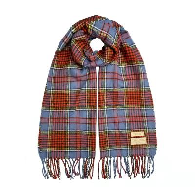 China Wholesale Custom Woven Custom Plaid Striped Classic Checked Cashmere To Feel Acrylic Vintage Ladies Christmas Winter Scarf Shawl for sale