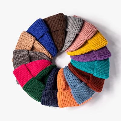 China COMMON Wholesale Custom Quality Plain Toddler Soft Warm Acrylic Knitted Hats Covers Kids Baby Winter Toque Beanie for sale