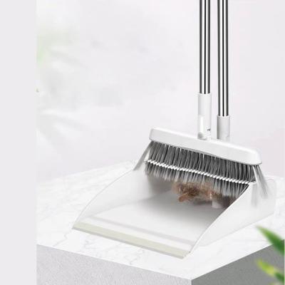 China Houshold Household Tools Iron Handle Broom and Dustpan Cleaning Plastic Cleaning Set for sale