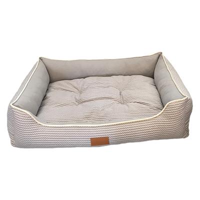 China Travel Pet Bed With Pp Fiber Cushion Removable Dog Bed Rectangular Pet Bed for sale