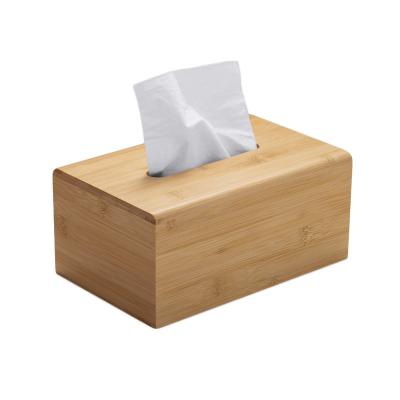 China Modern high quality stylish bamboo tissue box for sale