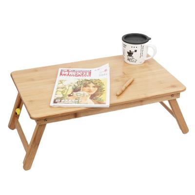 China Mateiral Natural Bamboo Laptop Desk Foldable Table For Bed And Sofa for sale