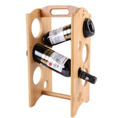 China Solid Wood Eco - Friendly Bamboo Wine Rack Rack for sale