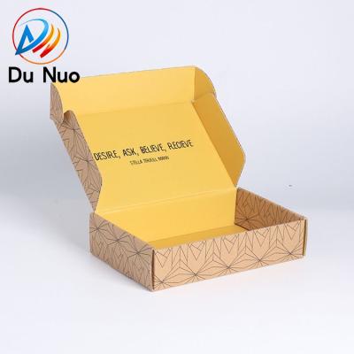 China Recycled Materials Customized Logo Underwear Shoes Clothing Mailing Luxury Foldable Corrugated Box Paper Packaging Box Wholesale for sale