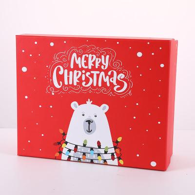 China Christmas Fashion Sale Christmas Red Gift Box Small Christmas Eve Gift Box Cartoon Hot Red Gift Bag for sale