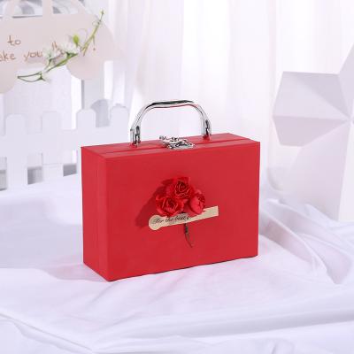 China Factory direct red creative valentine gift box fashion factory exquisite luggage storage jewelry box for sale