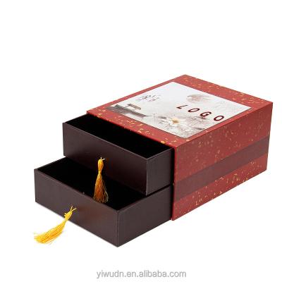 China Recyclable professionally made small square drawer gift box for dessert and moon cakes for sale