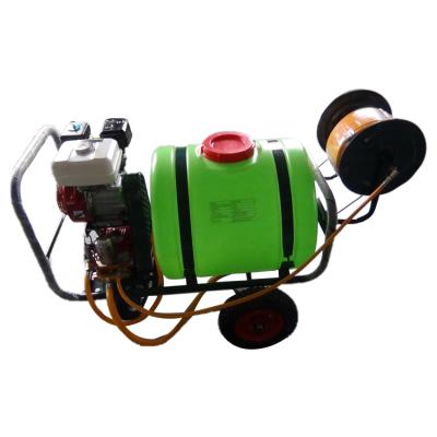 China Agrictutre 120 Liter 200L 100 Liter Stationery 5.5HP Engine Garden Cart Power Tank Sprayer With Wheels for sale