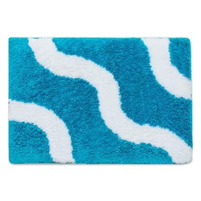 China Washable Water Absorbent Area Rugs Blue Wave Rugs Design Mats Anti Slip Carpet Bambini Ofertas Kilim for sale