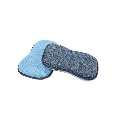 China Good Sustainable Household Price Cellulose Recycled Biodegradable Double Sided Oval Kitchen Sponge Scrubber for sale