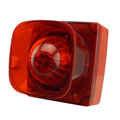 China Wired Instant Sound Per Fire Alarm System DC 12~24V Red Light Strobe Siren Alarm Light for sale