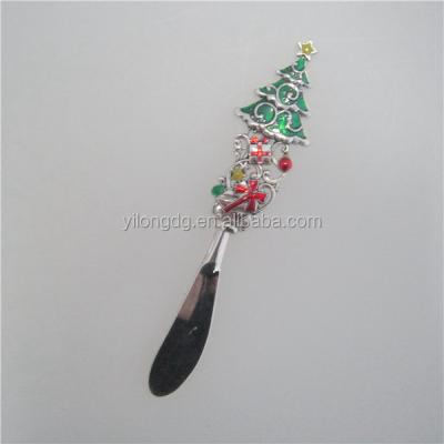 China Decorative Metal Viable Christmas Cheese Spreader for sale