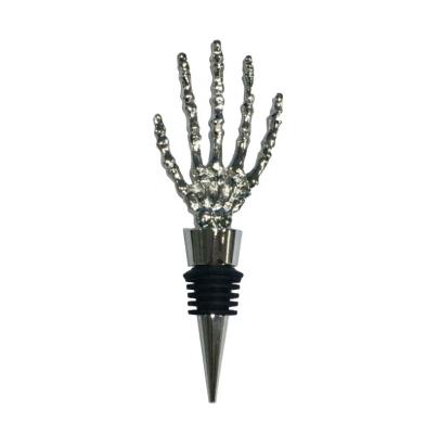 China Halloween Hand Skeleton Bottle Stopper Viable Wine Bottle Stopper for sale