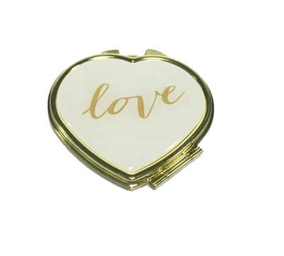 China Heart shape double sided mirror for sale