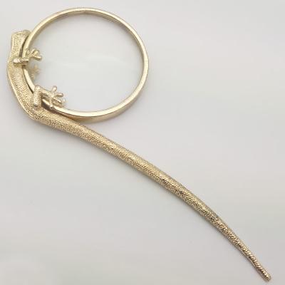 China Novelty Gold Metal Lizard Handle Home Reading Decorative Magnifying Glass for sale