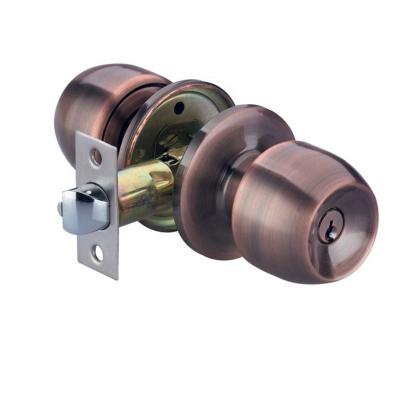 China Two Piece Knobs Residential Entry Feature Door Tubular Knob Lock Brass / Maxal Stainless Steel for sale