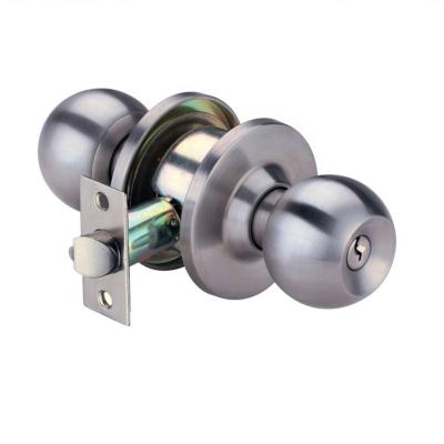 China Hotel/Home/School/Office Lock 304 Stainless Steel Sliding Door Lock Knob Door Cylinders With Handle for sale