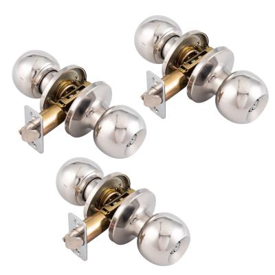 China Hotel/Home/School/Office Interior Tubular Cylinder Lock ANSI Cerraduara de Pomo Stainless Steel Door Hotel Knob for sale