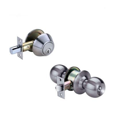 China Cylindrical Push Pull Handle Combined Hotel/Home/School/Office Lockset Lever Lock Knob Door High Security for sale