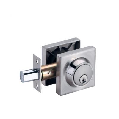 China Hotel/Home/School/Office Oceania And North American Popular New Design Square Zinc Alloy Door Deadbolt Lock for sale