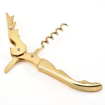 China Viable Factory Wholesale Cork Screw Wine Bottle Opener Gold Wine Opener for sale