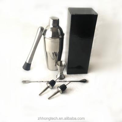 China Boston Metal Stainless Steel Cocktail Shaker Bar Set for sale