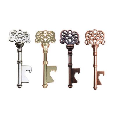 China Viable Kitchen Key Accessories Vintage Metal Ring Keychain Wedding Party Favors Wine Opener Antique Beer Bottle Gifts For Guests for sale