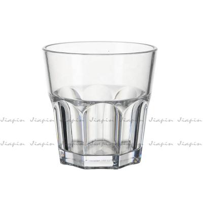 China Hot Selling Unbreakable Popular Plastic Whiskey Tumbler Rock Mug Polycarbonate Glass Mug for sale