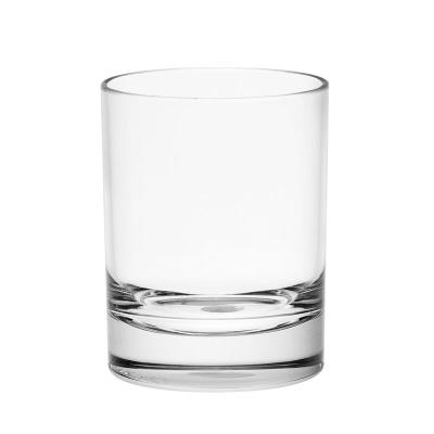 China Unbreakable 8oz rock crystal clear plastic tumbler for whiskey for sale