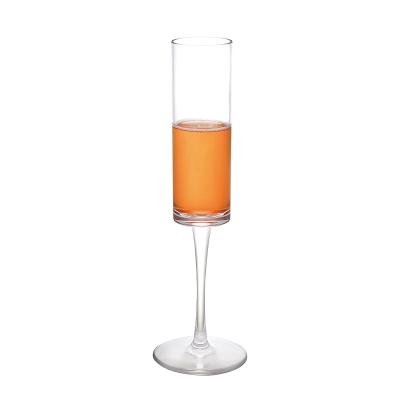 China Shatterproof clear plastic polycarbonate 170ml tall flute champagne glass with low price for sale