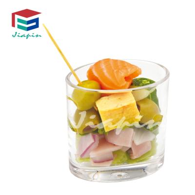 China Modern Plastic Short Cup Glass 3oz Drink Mini Clear Dessert Cup for sale