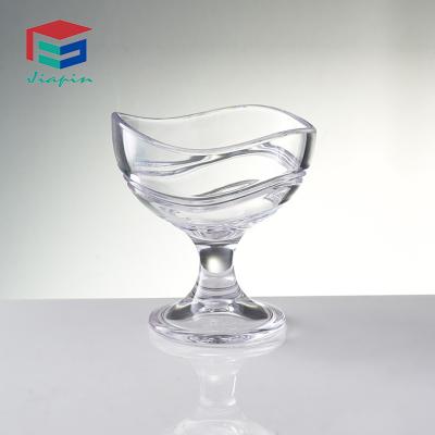 China Single wall shatterproof polycarbonate 180ml dessert cup clear plastic ice cream cup with good quality for sale