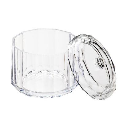 China Decorative Shinny Storage Candy Box Plastic Sugar Container Acrylic Clear Jar for sale