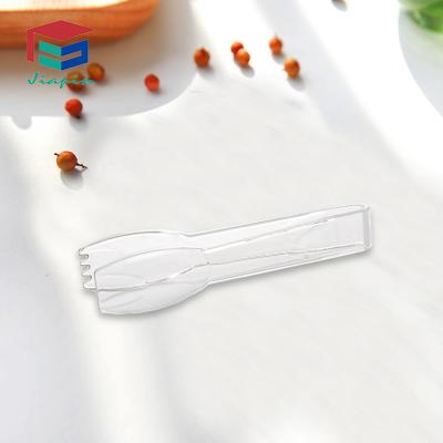 China 16cm Long Plastic Napkin Tongs Salad Bread Tongs Hotel Bakery BBQ Buffet Kitchen Viable Utensils Used for sale