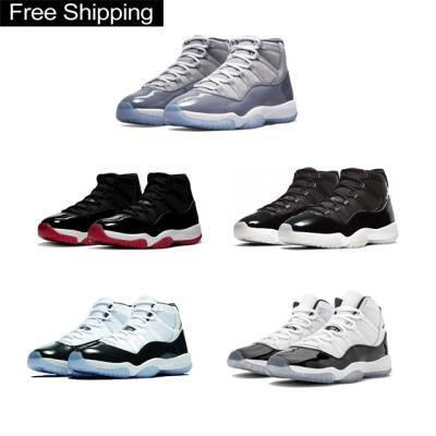 China Free Shipping High Quality Nike Sneaker Air Jordan 11 Retro Gray Basketball Shoes Tennis Zapatillas Fresh Nike Sports Shoes for sale