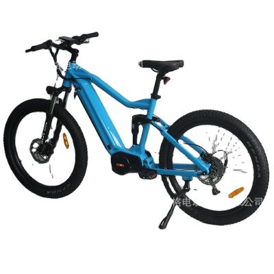 China bafang 48v 750w aluminum alloy mtb e bike full suspension electric mountain bike mid drive 26 inch electric bicycle for sale