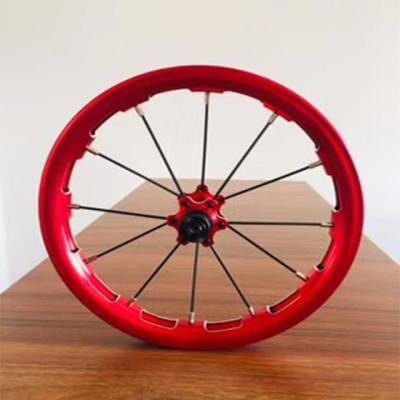 China ALLOY 12 inch double wall alloy hollow tops polished anodized kids balance bicycle wheel TG-W002 for sale