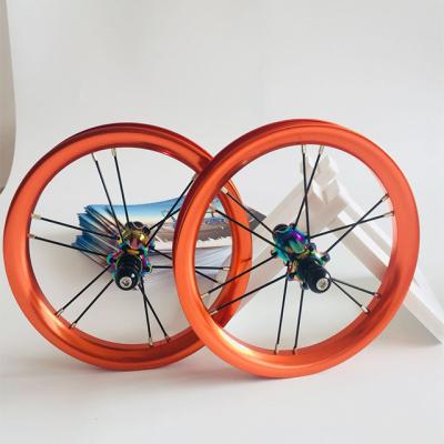 China ALLOY 12 Inch 85mm/95mm Double Wall Alloy High Polished Anodized Kids Balance Bikes Wheel TG-W033 for sale