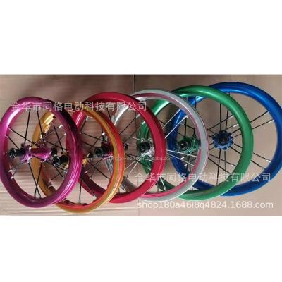 China Kids Bikes 12 Inch Double Wall TG-W031 Aluminum Alloy Anodized Kids Balance Bike Wheel for sale