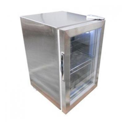 China Single-temperature Mini Stainless Steel Wine Fridge High Quality Glass Door for sale