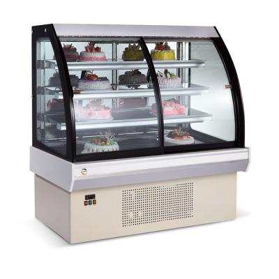 China High Quality Stainless Front And Back Door Display Cake Refrigerator for sale