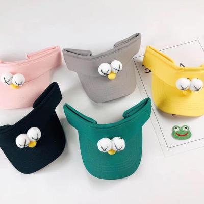 China Cute Cartoon Sunshading Summer Hat Big Eyes Sun Hat Outdoor Sports Sun Protection Visor Hats For Girls Boys for sale