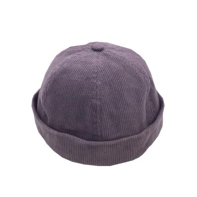 China 2021 Spring Unisex Blank Brimless Baseball Hat COMMON Cap Rolled Cuff Retro Beanie Hat Sun Visor Hats Skull for sale