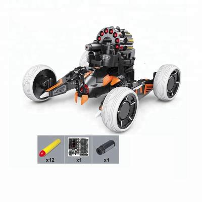 China 2.4G Four Wheel Top Rated Battle 2.4G RC Robot Tank Vehicle DIY Fighting Toys for sale