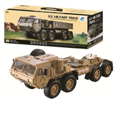 China Khaki Remote Control Model Car Hg P802 US Army Without Battery And Charger Hg 1/12 2.4G M983 739mm Rc Toys Military Truck 8X8 for sale