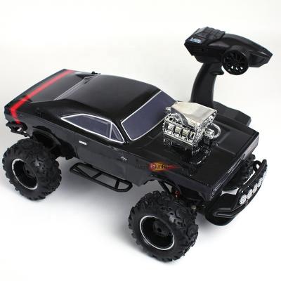 China 4x4 Driving 2.4g 4x4 Racing 4wd Off Road High Foot Big Wheel Electric Car Muscle Truck 1 10 Adults Kids Desert Remote Control Max Crawler for sale