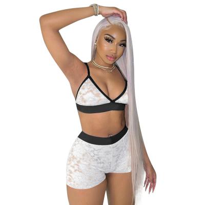 China High Quality Valentines Day Fashonial Costume Sexy Lace Bra And Shorts Sets Breathable Bralette Women Lingerie Set for sale