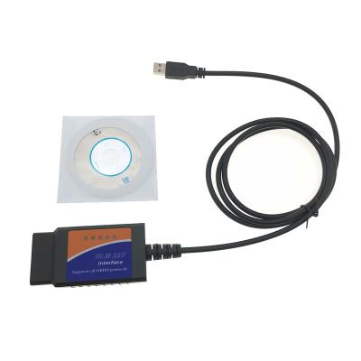 China Support All OBD2 Diagnostic Protocol ELM327 USB Scanner CH340+25K80 Chip Support Forscan MultiECU FiatECU For Automobile OBD2 ELM 327 USB for sale