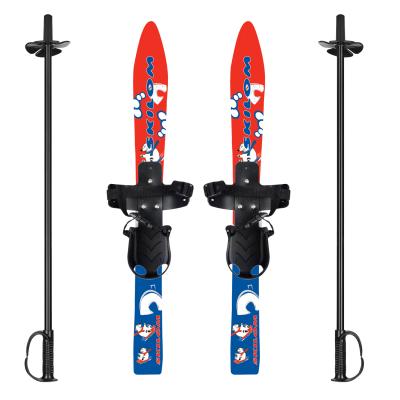 China 2022 Baby Kids Children Mini Short Plastic Skis 70cm with Pole SB-SKI-03B SB-SKI-03B for sale